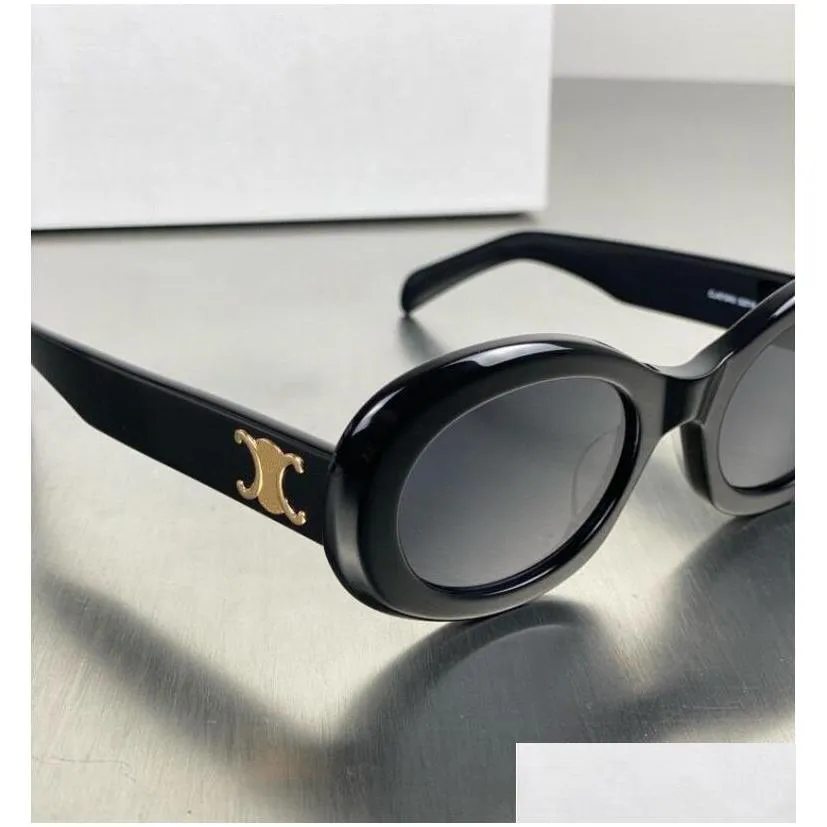 Sunglasses Retro Cats Eye For Women Ces Arc De Triomphe Oval French High Quality Street Drop Delivery Dhtzi