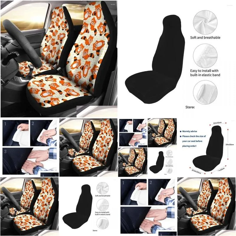 Car Seat Covers Car Seat Ers Raccoon 10 Pack Of 2 Front Protective Er Drop Delivery Automobiles Motorcycles Interior Accessories Dh5E4