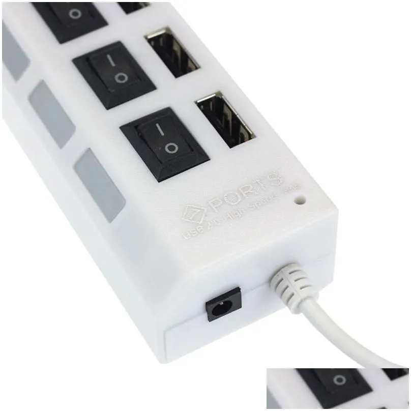 DHgate.com:7-Port High-Speed USB Hub with LED Indicators, On/Off Switch ...