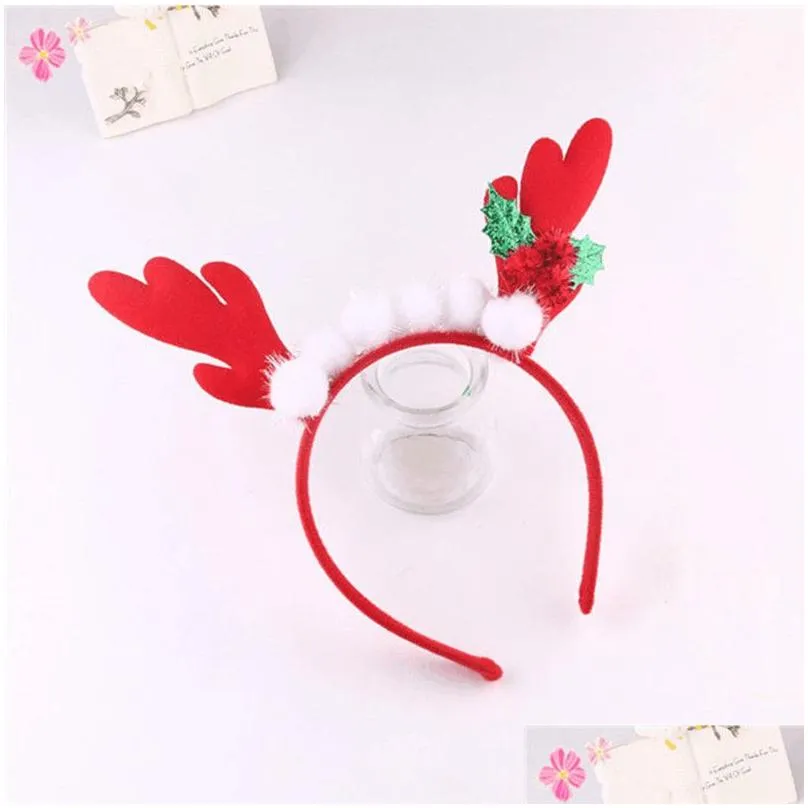 Christmas Decorations Headband Deer Antler Devil Horn Cartoon Hairbands Kids Adts Hair Party Dress Christmas Halloween Navidad1314X Dr Dhe2J