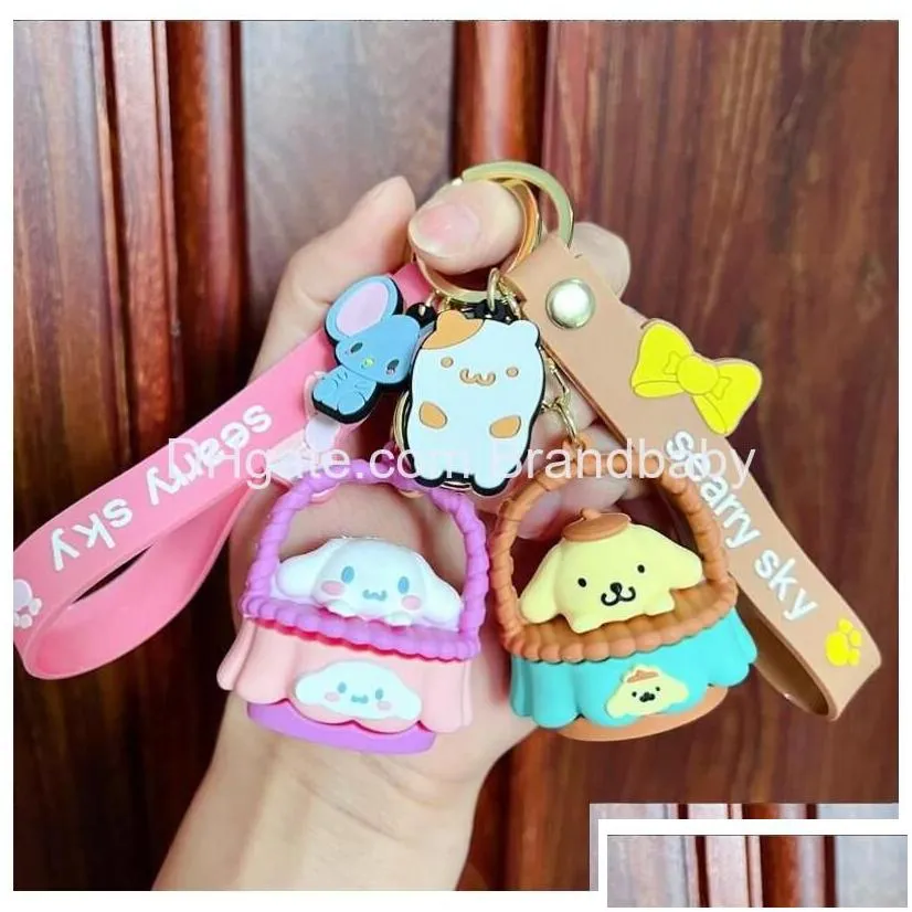 jewelry cartoon flowers kuromi charms keychain backpack key ring accessories hanger drop delivery baby kids maternity ot3og
