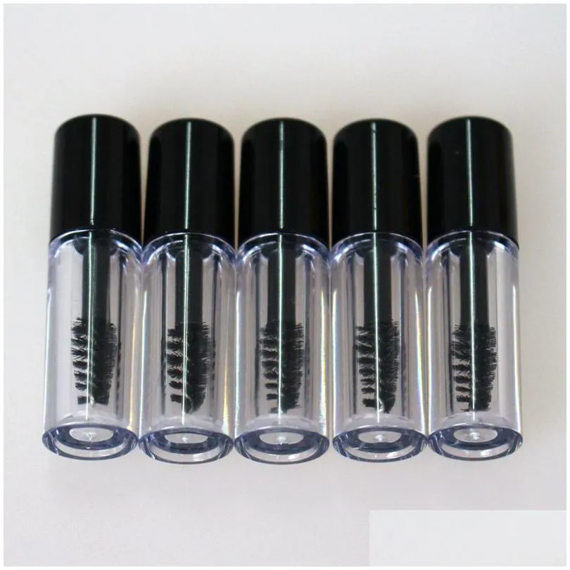 wholesale 0.8ml mini clear empty mascara tube packing bottles eyelash cream vial liquid bottle sample cosmetic container travel trial