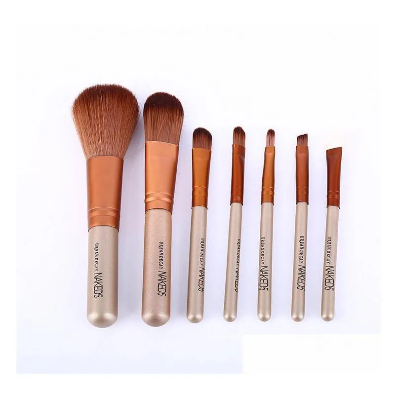 Makeup Brushes 7 Pcs Makeup Brush Beauty Tools Eye Shadow Eyebrow Brushes Eyelash Foundation B Blending Beauties Make Up Drop Delivery Dhttz