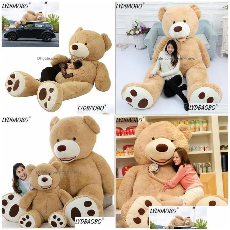 stuffed plush animals 1pc 100cm bear skinselling toy big size american nt teddy coat factory price birthday valentines gifts for gir