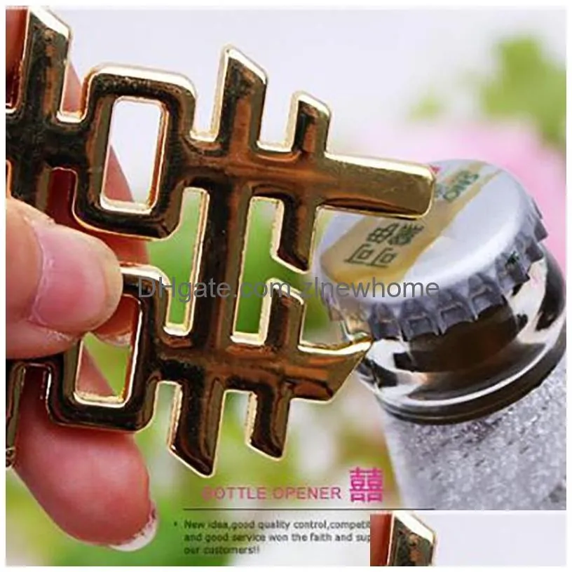  opener chinese asian themed double happiness bottle opener wedding party favors wedding giveaways dhs