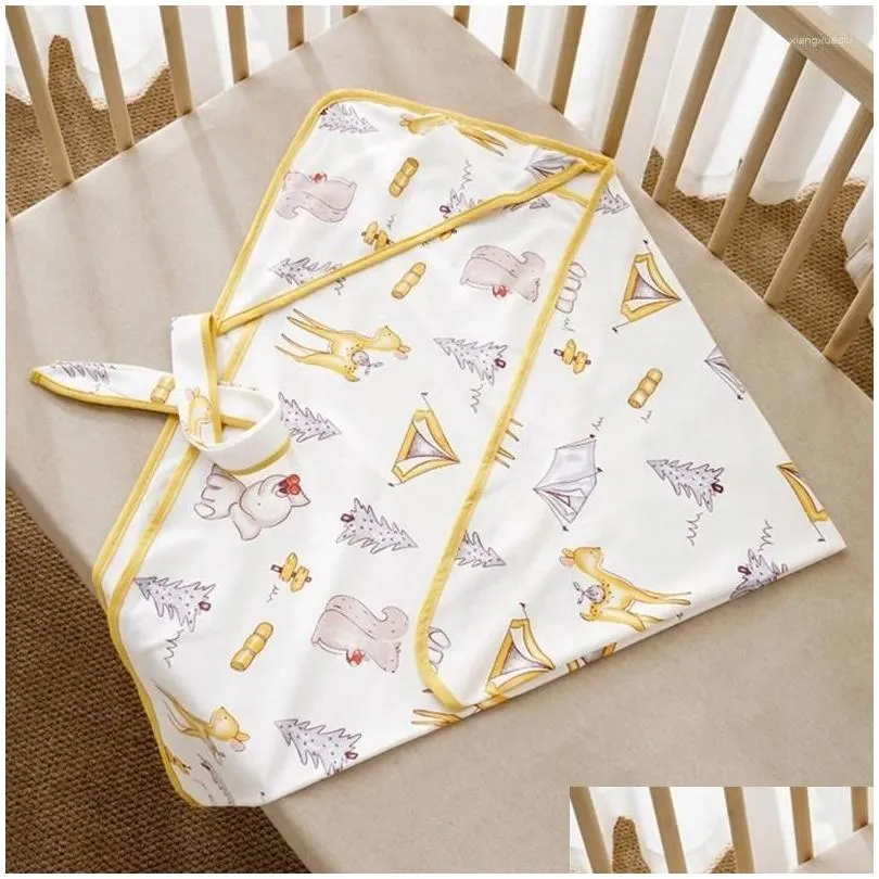 blankets baby swaddle blanket hooded stroller wrap sleeping-bag for infant boys girls breathable sleep sack born crib bedding