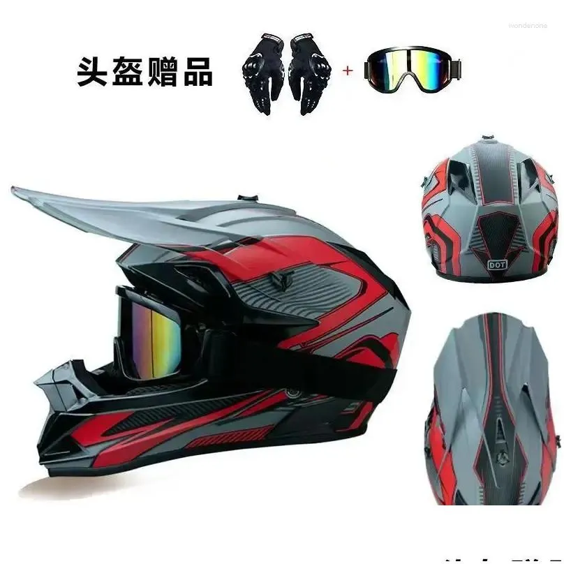 Motorcycle Helmets Helmet Adt Dirt Bike Motocross Dirtbikeoff-Road Racing Capacete De Moto Casco Dot For Men And Drop Delivery Dh7L2