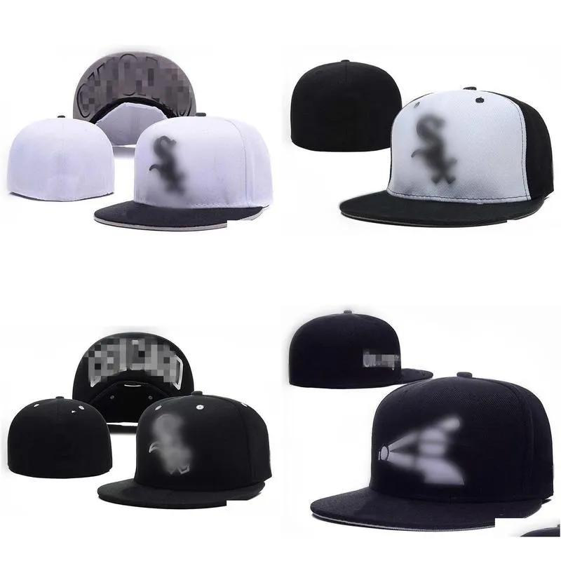 Ball Caps Wholesale White Sox Baseball Caps Women Men Gorras Hip Hop Street Casquette Bone Fitted Hats H2-7.5 Drop Delivery Fashion Ac Dhewb