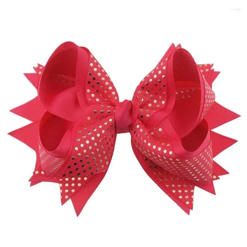 hair accessories 8inch jumbo sequin grosgrain ribbon bows clips for girls bowknot hairpins headwear children