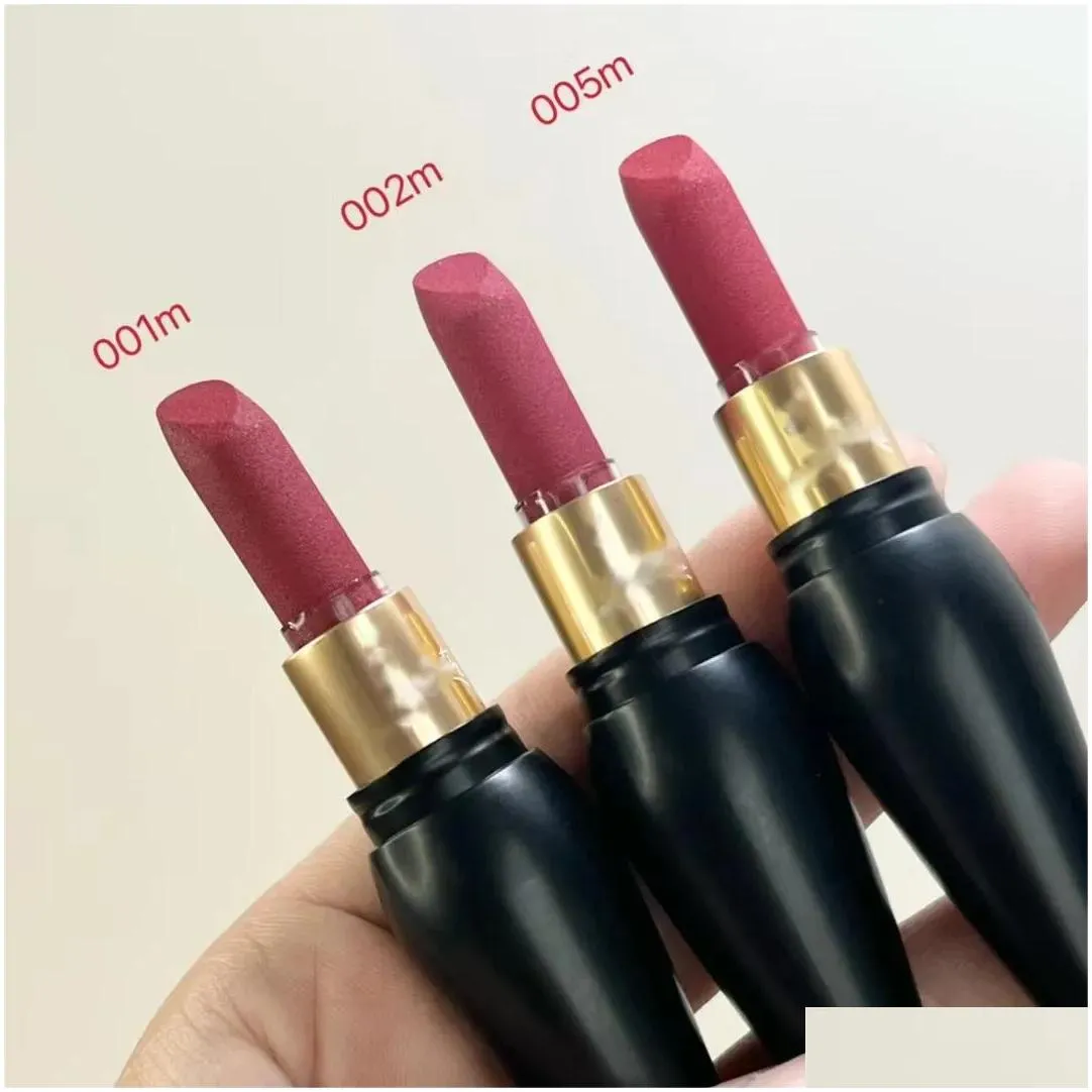 Lipstick New Diamond Version Radish T-Shaped Red Tube Girl Lip Color Container High-Grade Packaging Drop Delivery Dhtz4