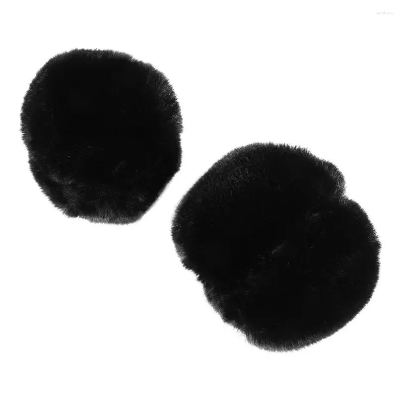 knee pads 1 pair women winter furry wrist warmers fur cuffs elegance wristband glove