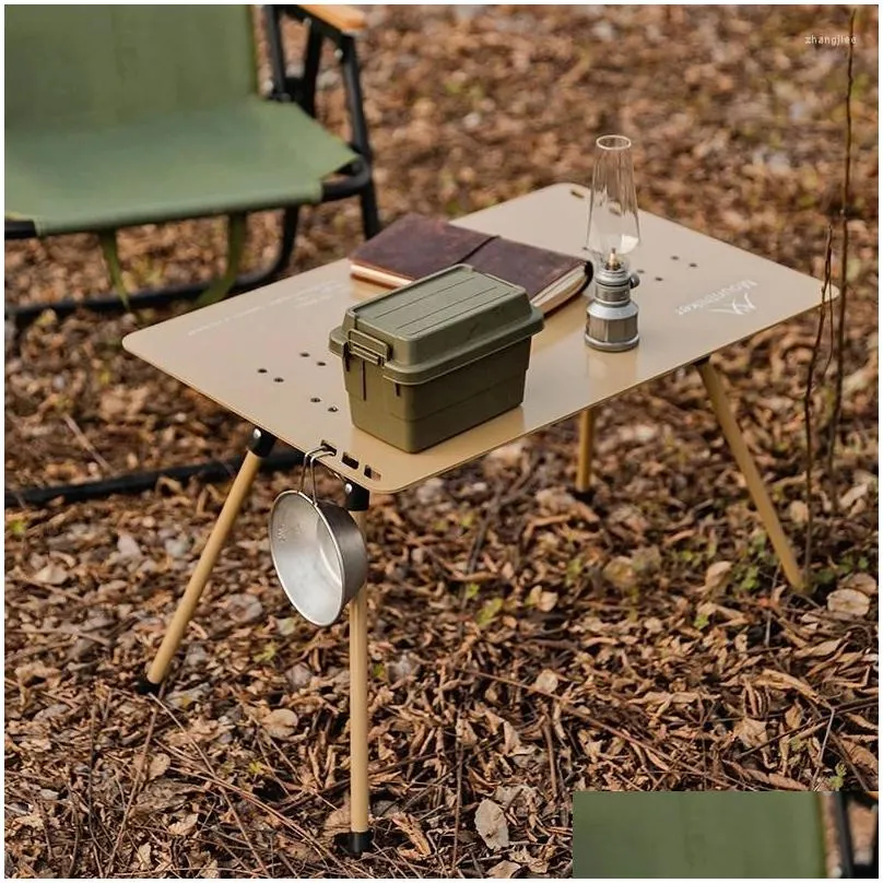 camp furniture outdoor portable folding table camping aluminum alloy tactical barbecue picnic