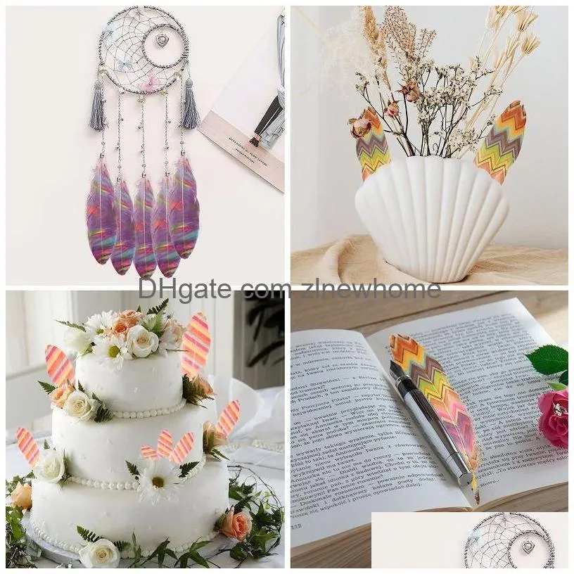 diy printing feather goose feather wedding party event decor festive decoration 15-20cm