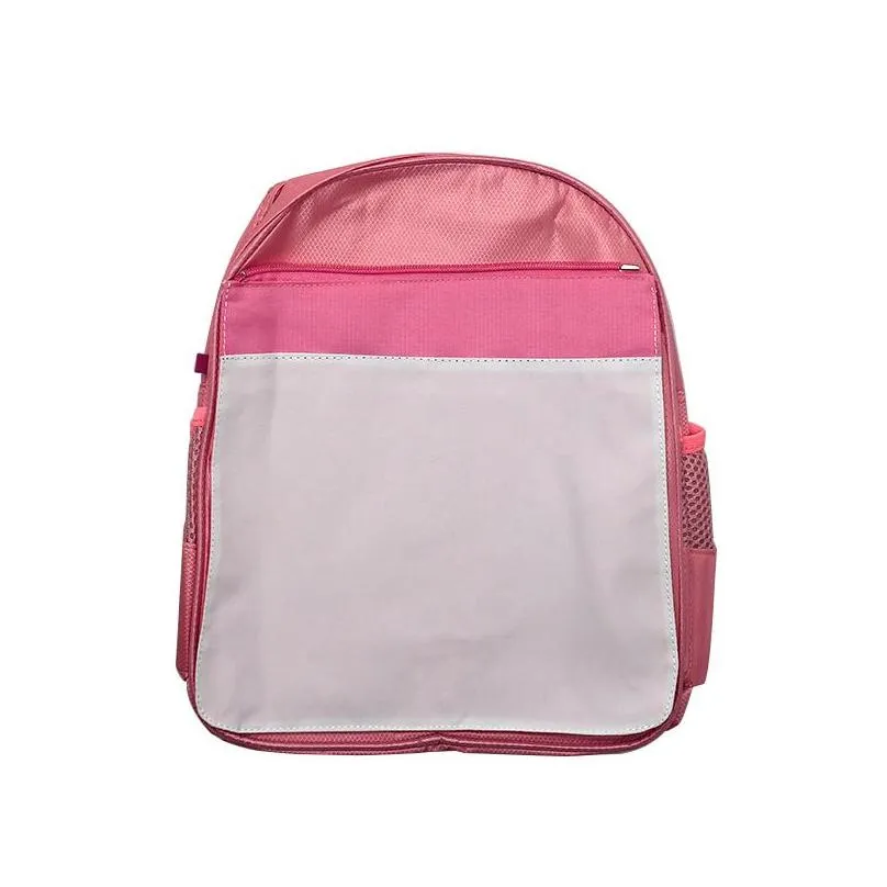 Sublimation Blanks Wholesale Sublimation Children School Bags White Blank Heat Transfer Oxford Fabirc Kids Backpack Diy Waterproof Lar Dhayi