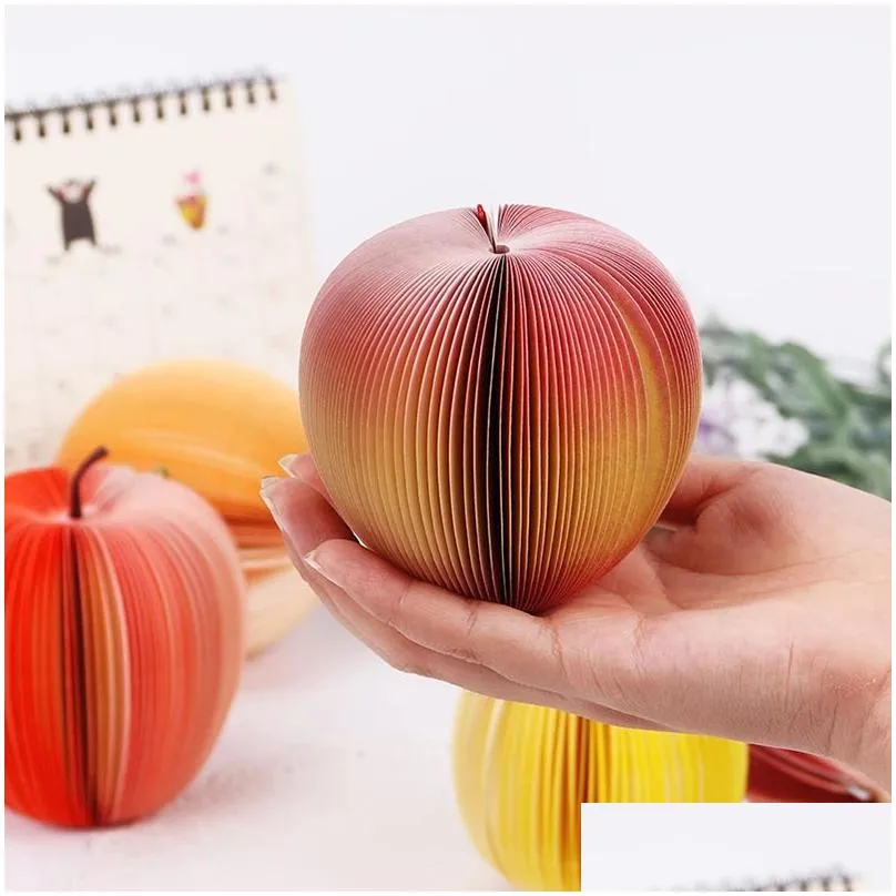 wholesale fruit shape notes paper 50 pages cute  lemon pear notes strawberry memo pad sticky papers school office supply