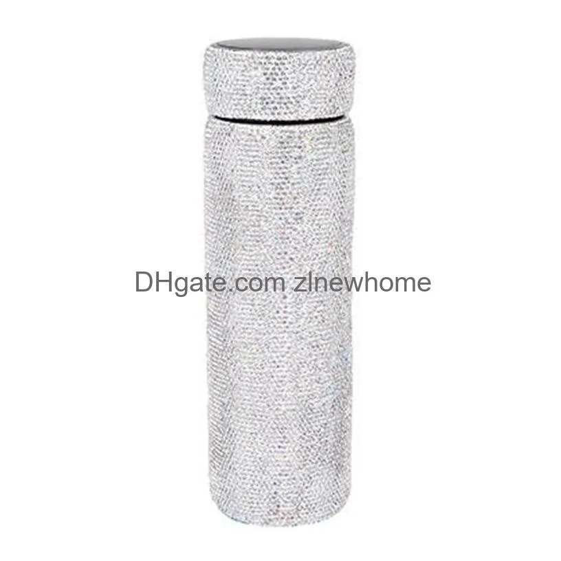 diamond tumblers stainless steel thermos cup mug outdoor portable water bottles valentines day gift 500ml