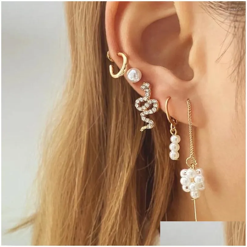 stud earrings bohemian vintage jewelry geometric crystal butterfly round for women simple ear clip