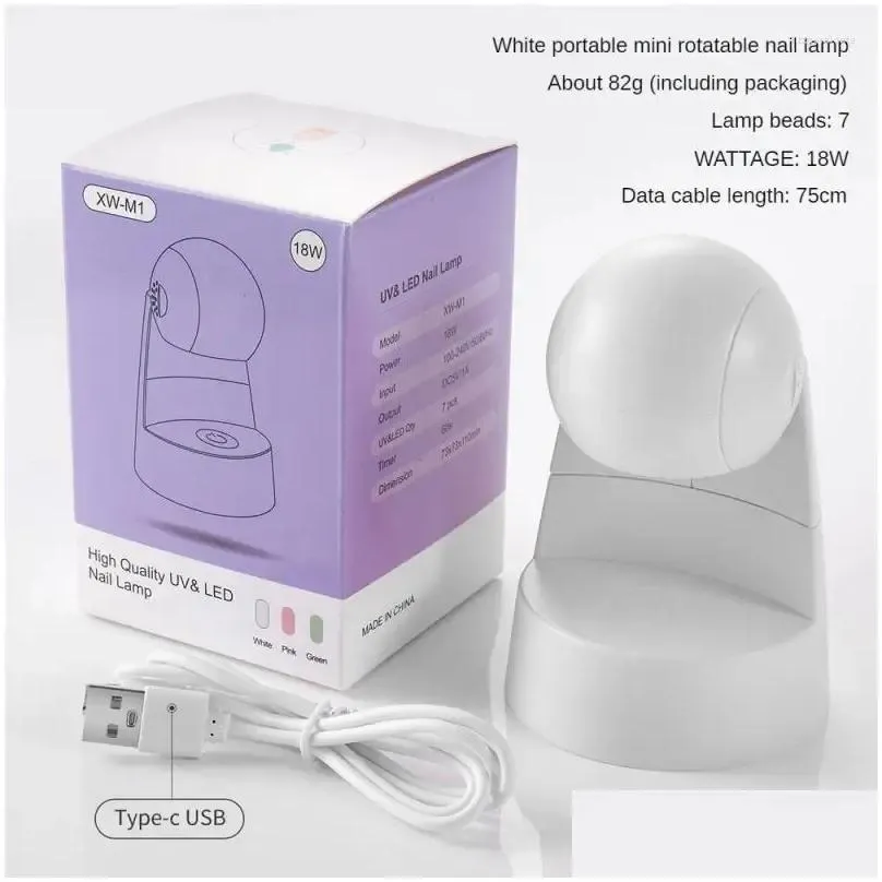nail dryers portable lamp high quality rotatable easy to carry safe and reliable uv rays manicure tools self-sensing durable