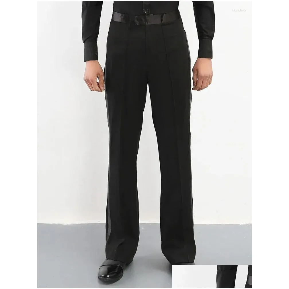 stage wear tango pants men dancewear boys shirts men`s trousers ballroom mens latin dance for costumes