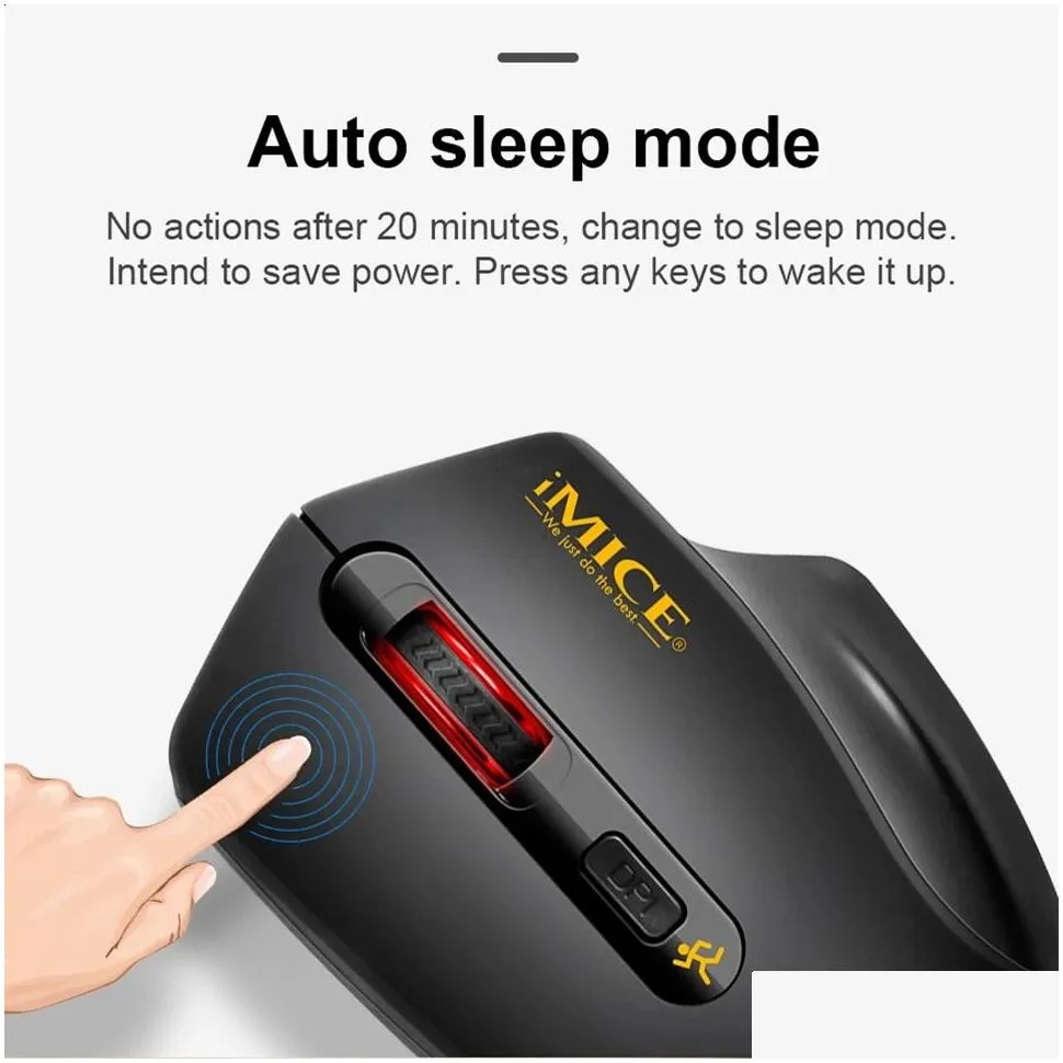 usb wireless mouse 2000dpi usb 2.0 receiver optical computer mouse 2.4ghz ergonomic mice for laptop pc sound silent mouse 240119