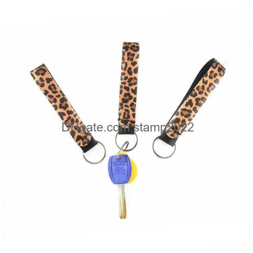 neoprene wristlet keychains lanyard party favor fashion long printing keychain decorative pendant girls