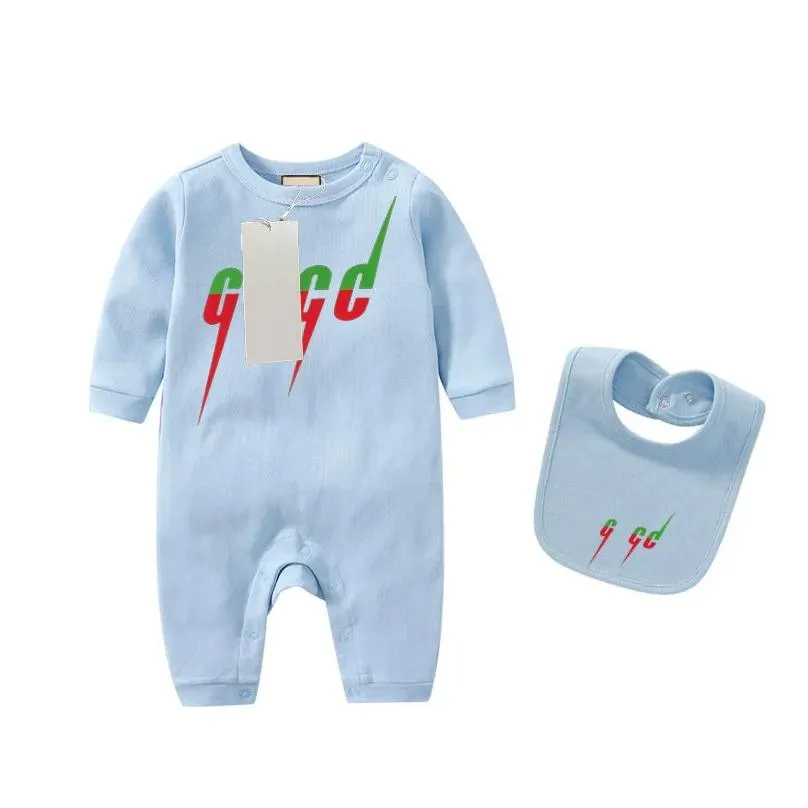 100%cotton infant born baby boy girl designer brand letter costume overalls clothes jumpsuit kids bodysuit for babies outfit romper outfi bib 2-piece