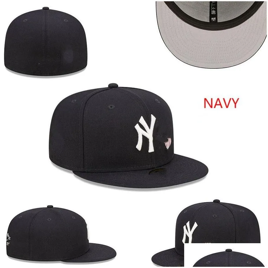 Ball Caps Designer Hat Mens Baseball Fitted Hats Classic Black Color Hip Hop  Sport Fl Closed Design Caps Cap Chapeau Stitch He Dhapd