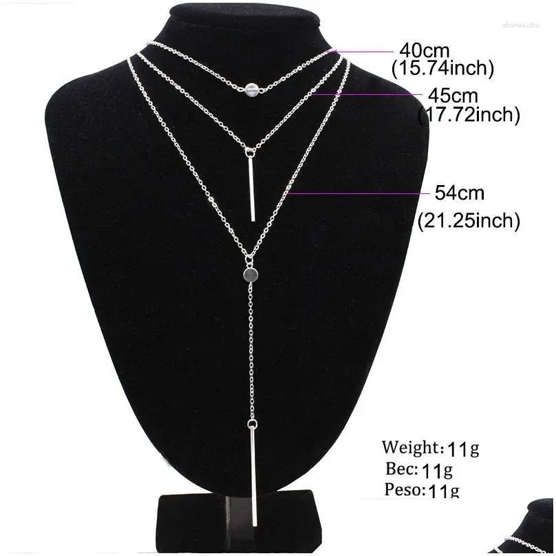 chains lxoen vintage chain chokers necklaces fashion multi layer crystal punk necklace statement bohemian jewelry for women gift