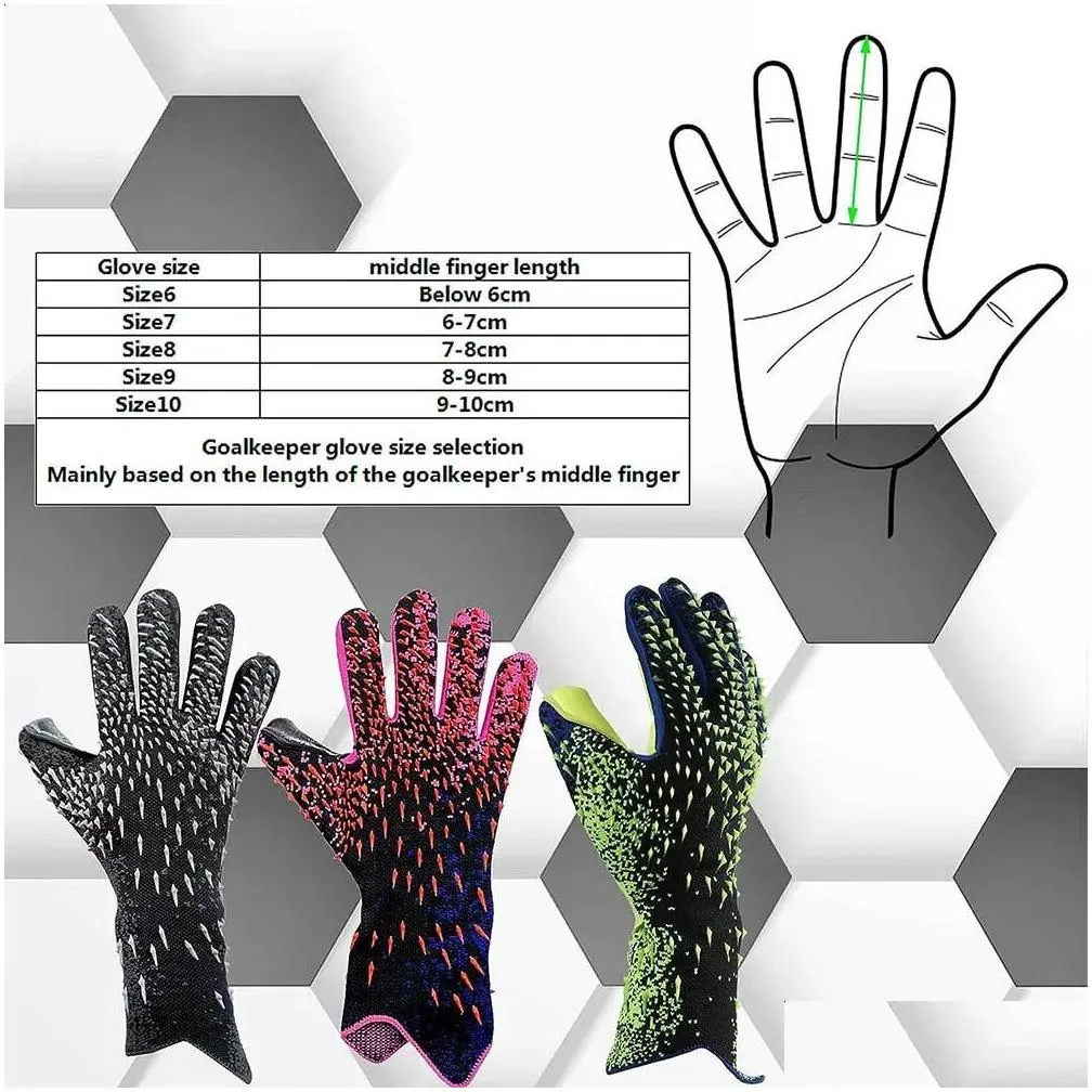 goalkeeper gloves strong grip for soccer goalie goalkeeper gloves with size 678910 football gloves for kids youth and adult 240129