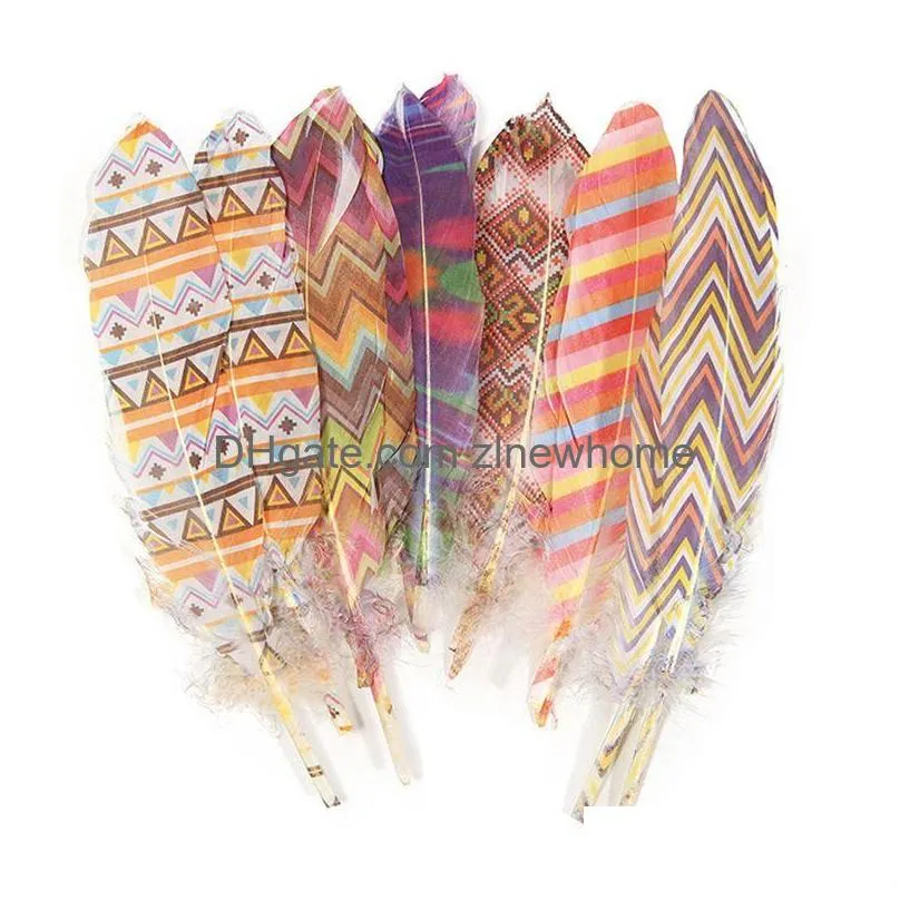 diy printing feather goose feather wedding party event decor festive decoration 15-20cm