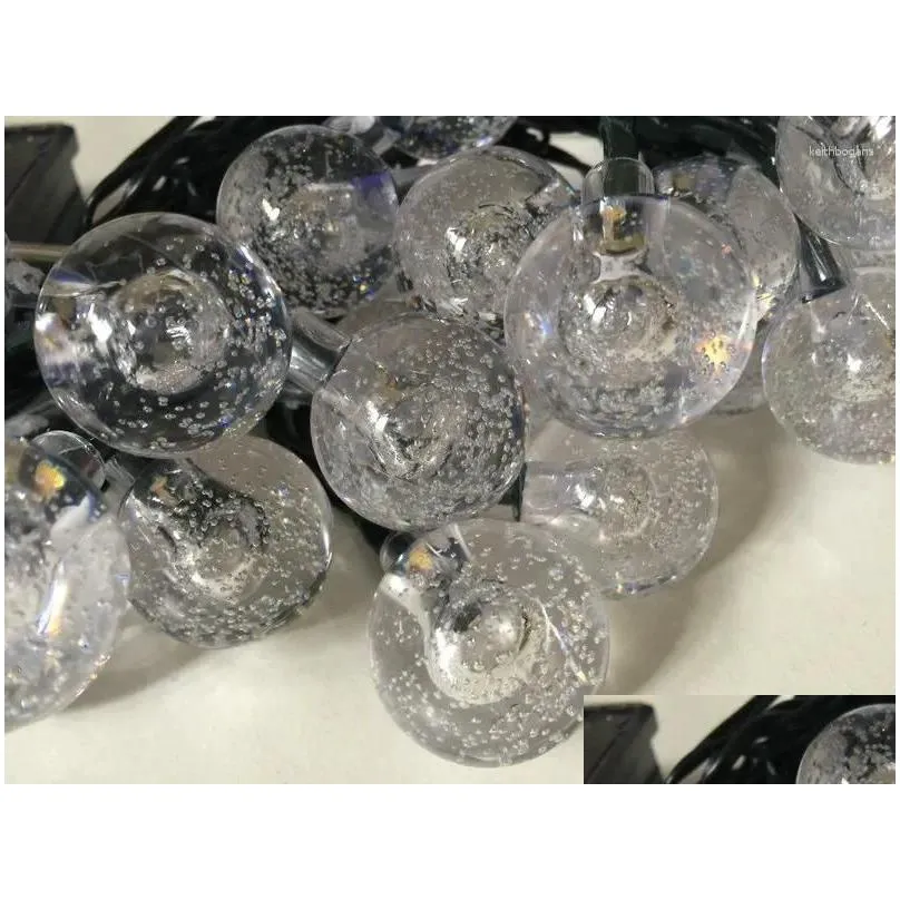 christmas decorations 6m solar powered led string light 30leds crystal globe bubble shaped lamp fairy lights waterproof wedding garden