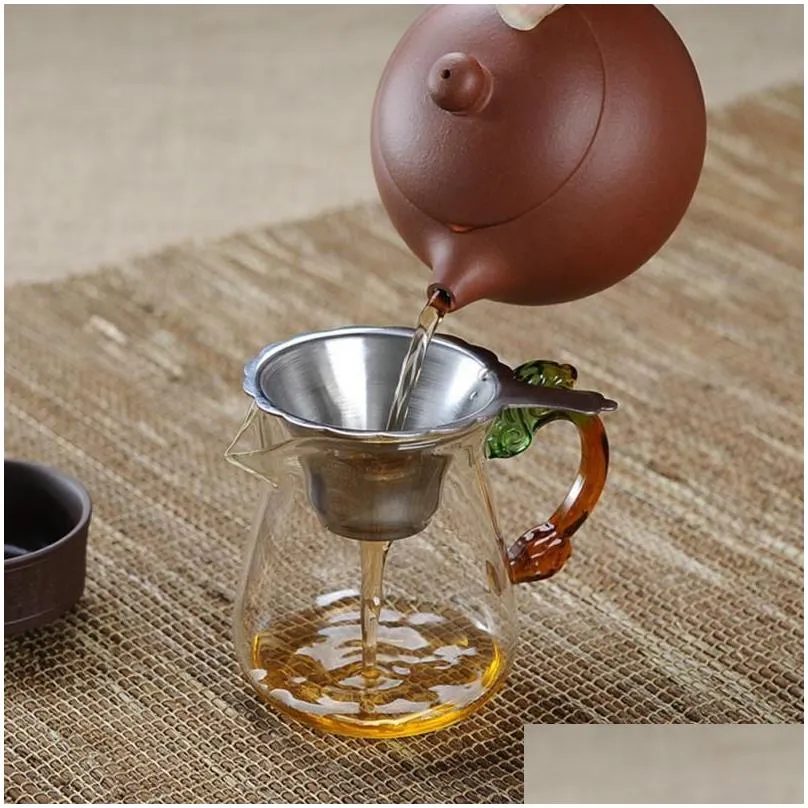 stainless steel tea strainers tools teapot teas infuser special fine filter household teas set accessories