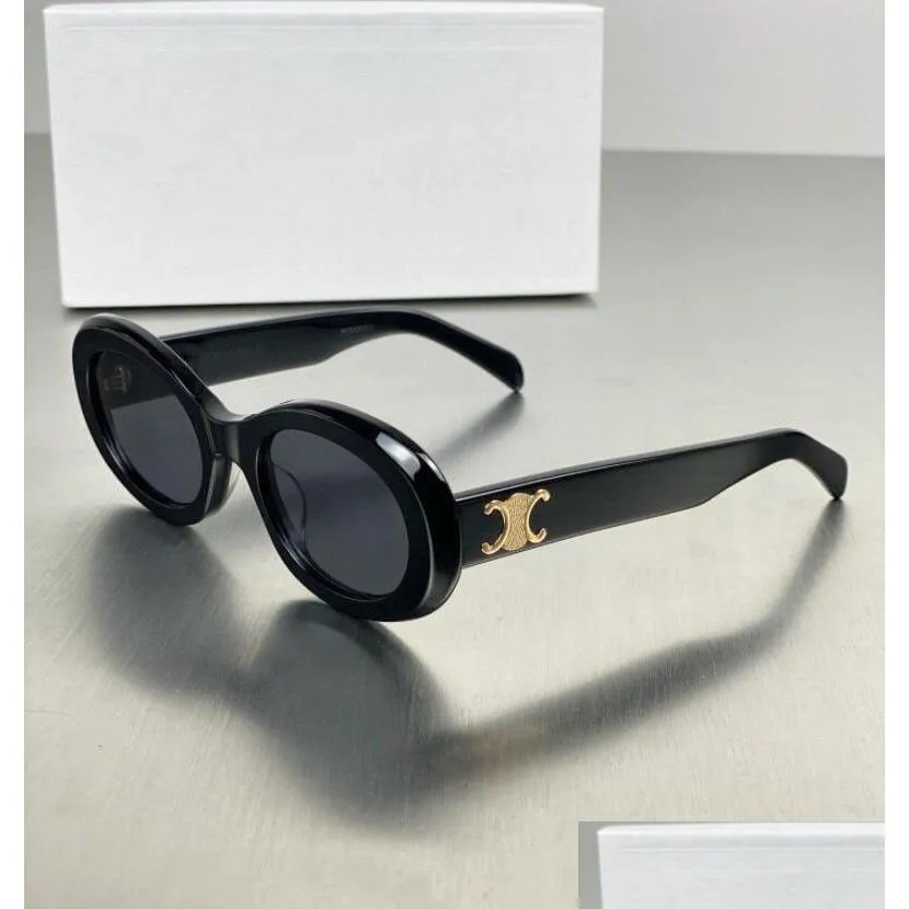 Sunglasses Retro Cats Eye For Women Ces Arc De Triomphe Oval French High Quality Street Drop Delivery Dhtzi