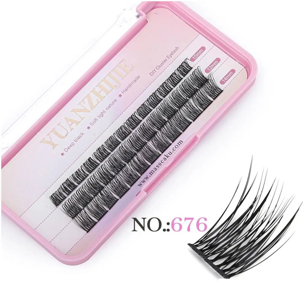 False Eyelashes Cluster Lashes 36 Pcs Lash Clusters Diy Eyelash Extension Individual 0.07 C/D Thin Band Easy To Apply At Home Drop Del Dh1Xe