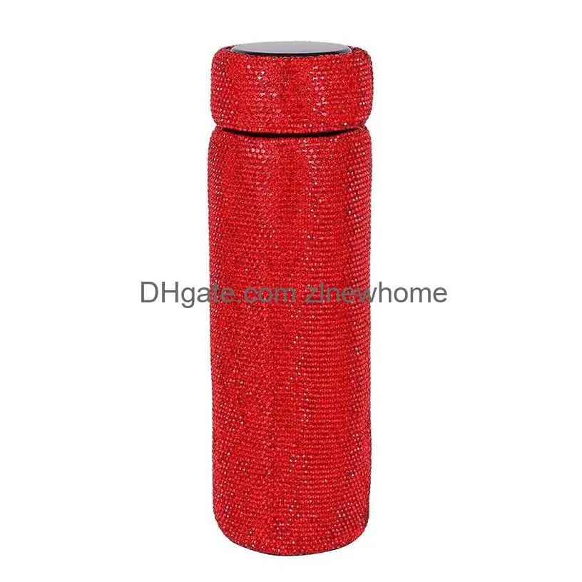 diamond tumblers stainless steel thermos cup mug outdoor portable water bottles valentines day gift 500ml