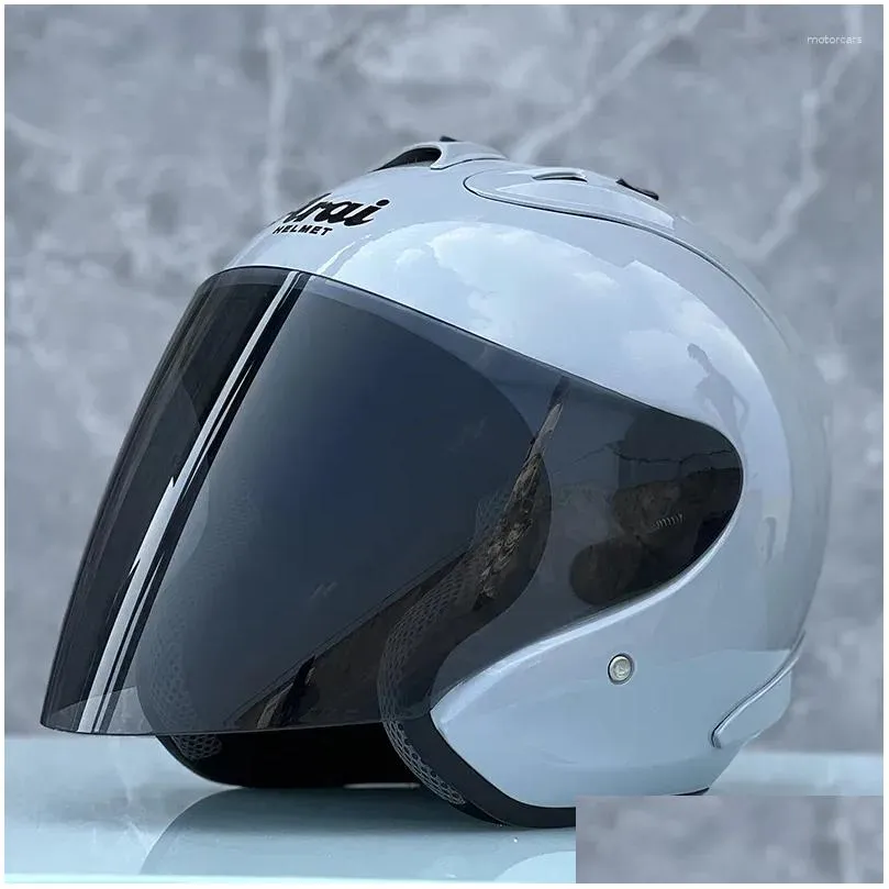 motorcycle helmets sz-4 matte grey half helmet racing ece approved casco casque summer season women and men