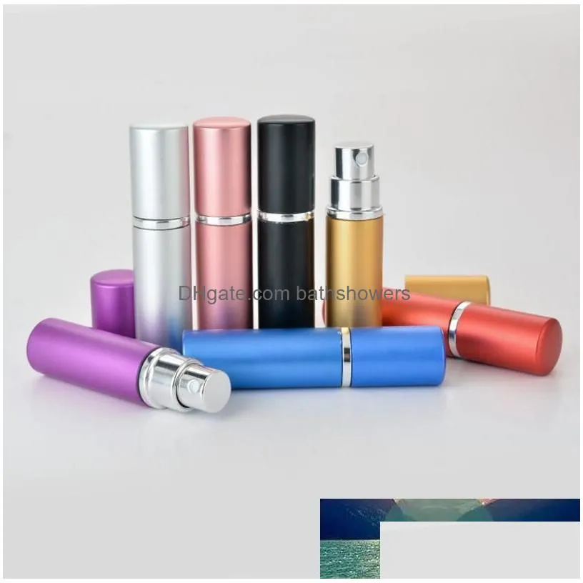 wholesale 300pcs/lot 5ml 10ml empty travel metal aluminum spray portable perfume bottle refillable cosmetic atomizer containers