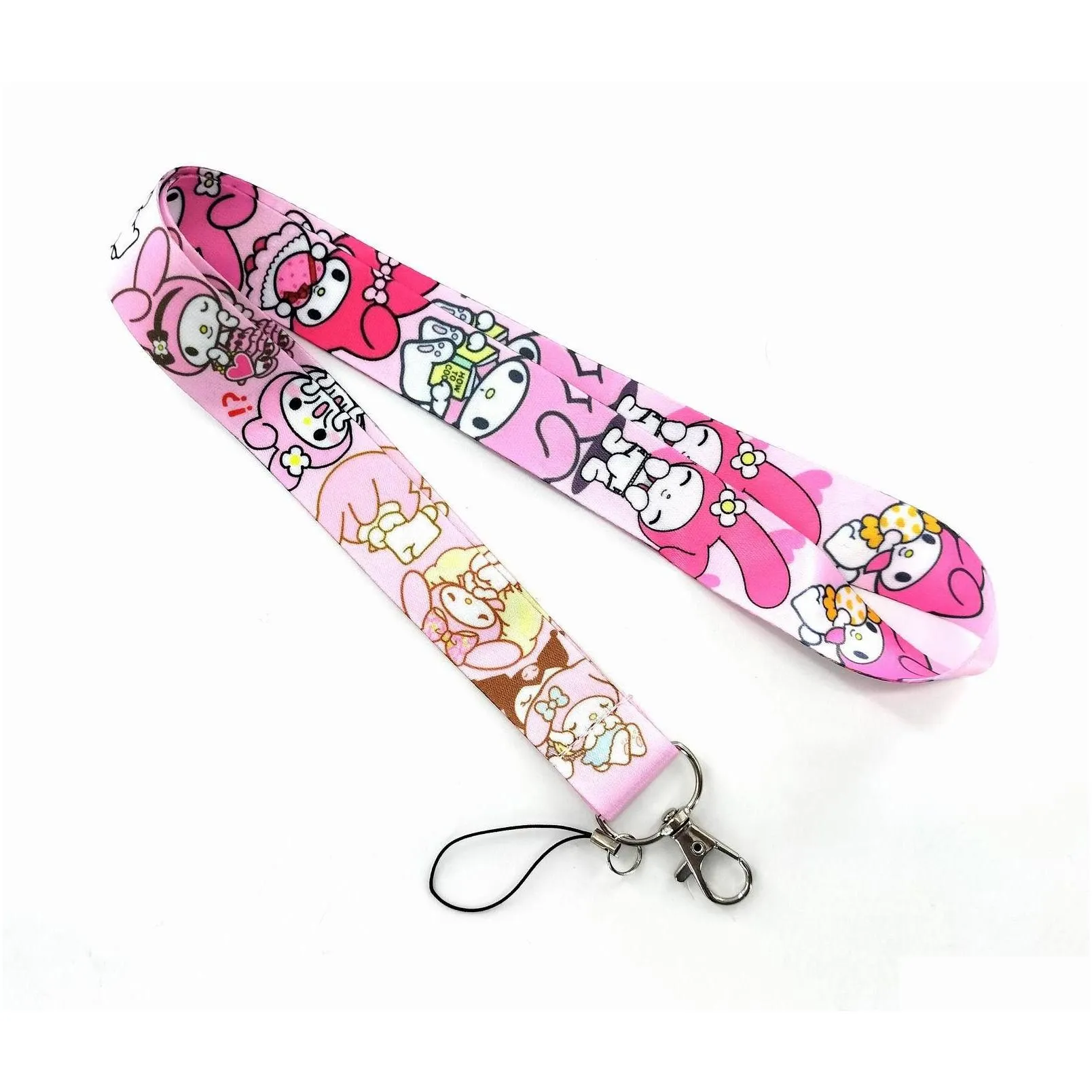 Keychains & Lanyards Cartoon Cinnamoroll My Melody Lanyard For Keys Id Card Gym Mobile Phone Straps Usb Badge Holder Diy Hang Rope La Dhp6W