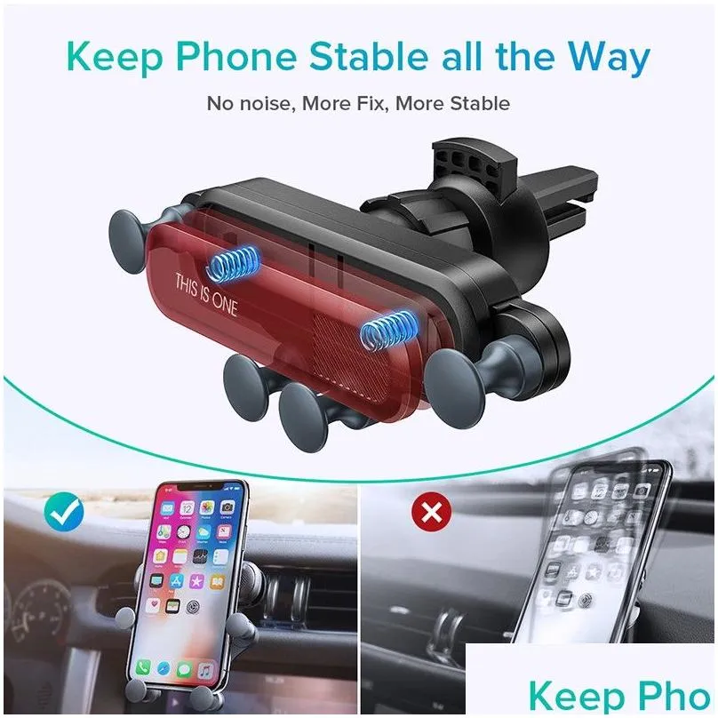 Car Holder Phone Holder Mount Mobile Stand Cell Smartphone Gps Support For  Redmi Lg Drop Delivery Automobiles Motorcycles Auto Dhmbw