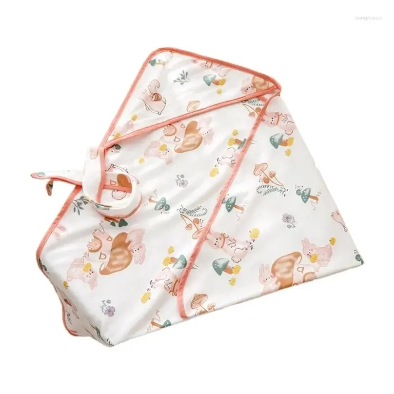 blankets baby swaddle blanket hooded stroller wrap sleeping-bag for infant boys girls breathable sleep sack born crib bedding