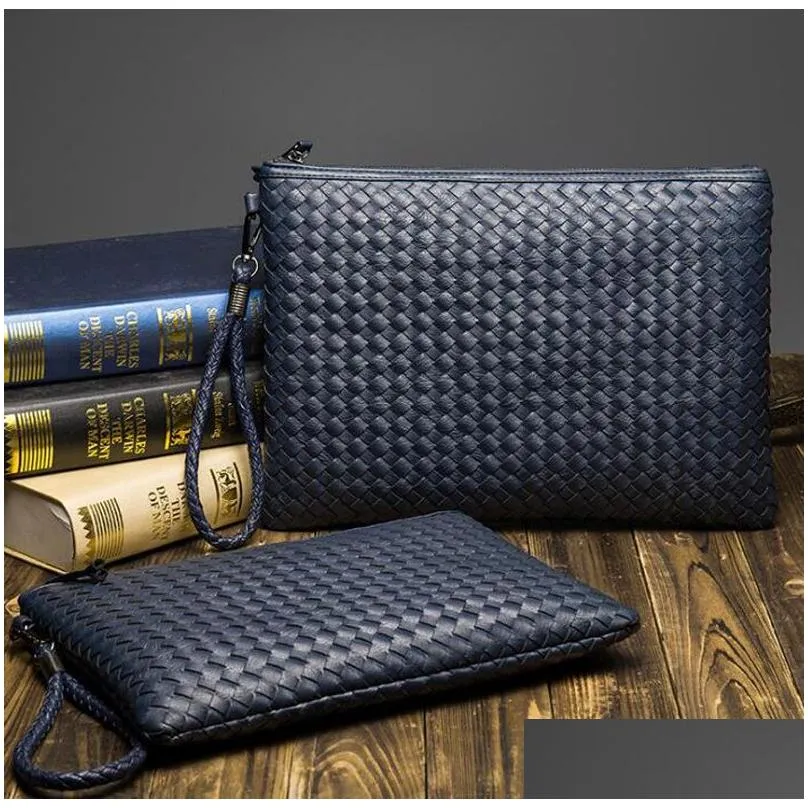 ipad clutch case bag hand-woven pu envelope package