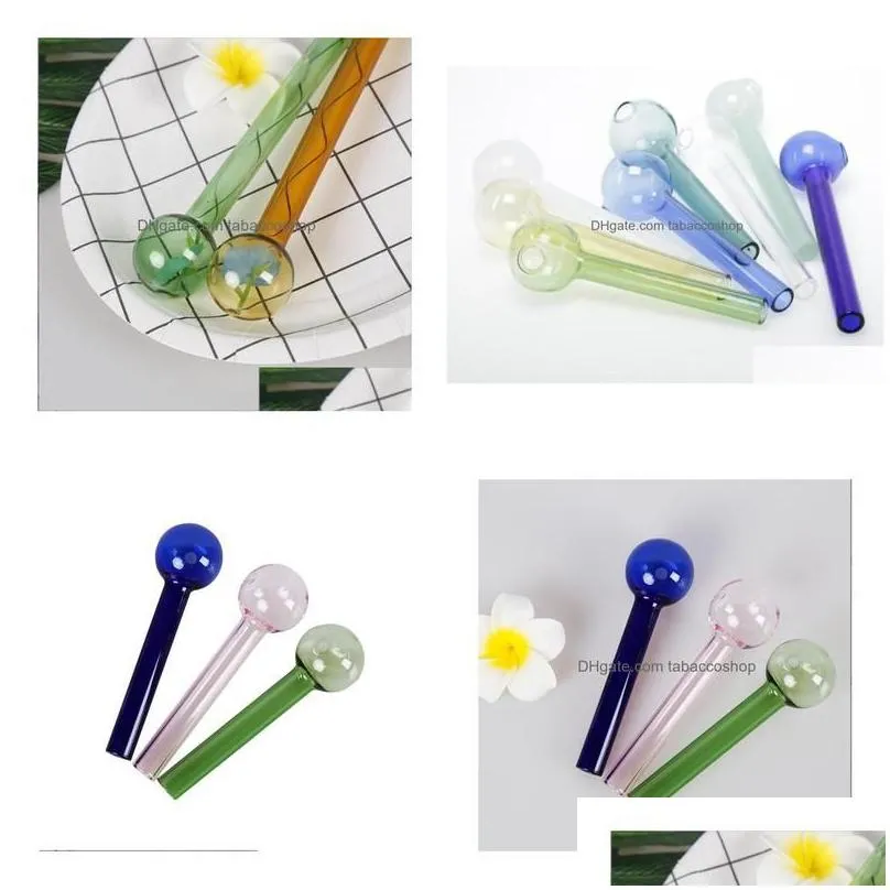 smoking pipes colorf hookahs pyrex 4glass oil burner pipe thick color glass dab nail for bong drop delivery home garden househ