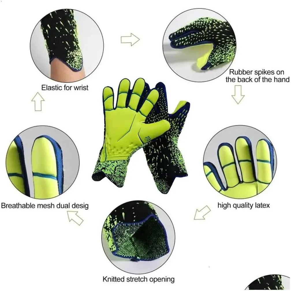 goalkeeper gloves strong grip for soccer goalie goalkeeper gloves with size 678910 football gloves for kids youth and adult 240129