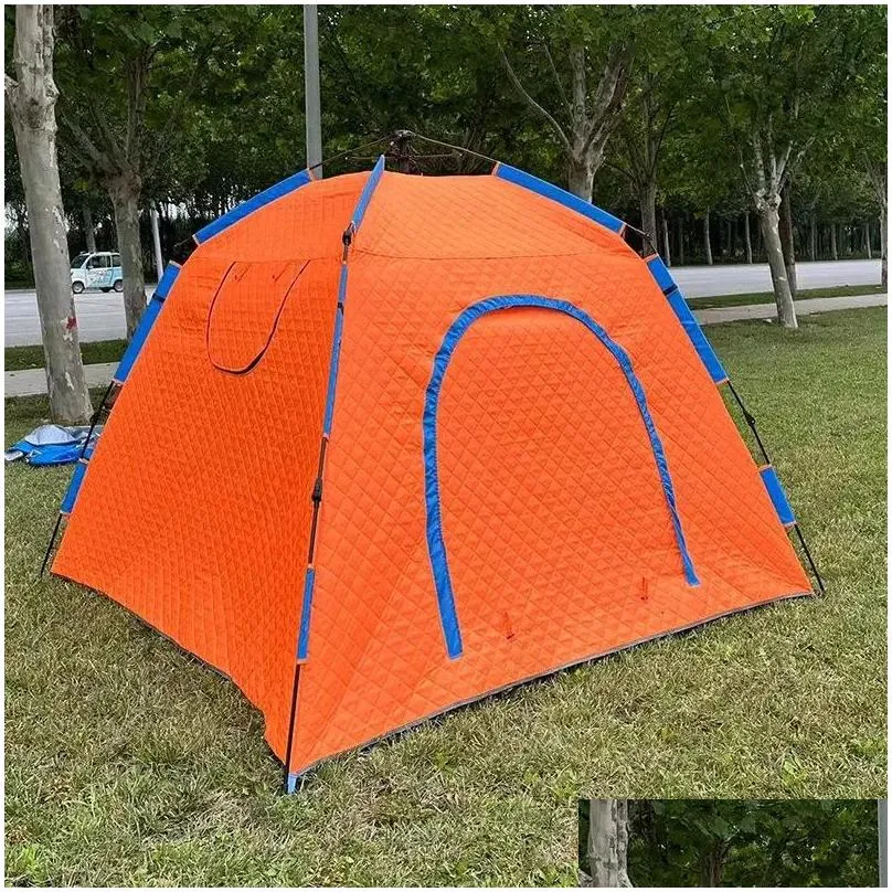 tents and shelters yousky ice fishing tent thickened winter 3-4 people rainproof house with cotton