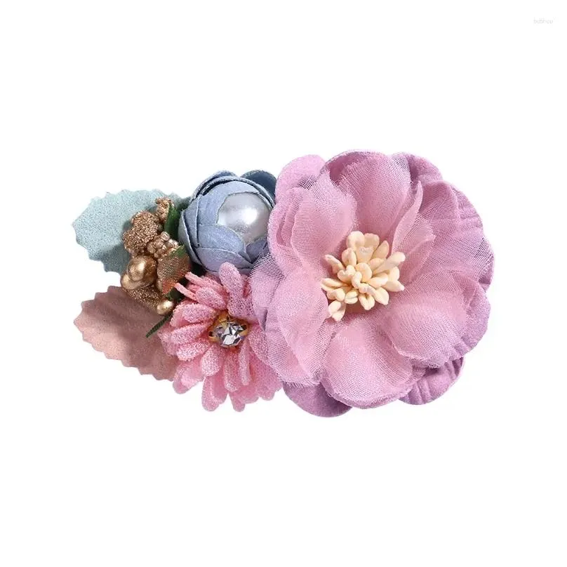 hair accessories beautiful flower chiffon clips pins cute for baby girls hairpins toddlers kids