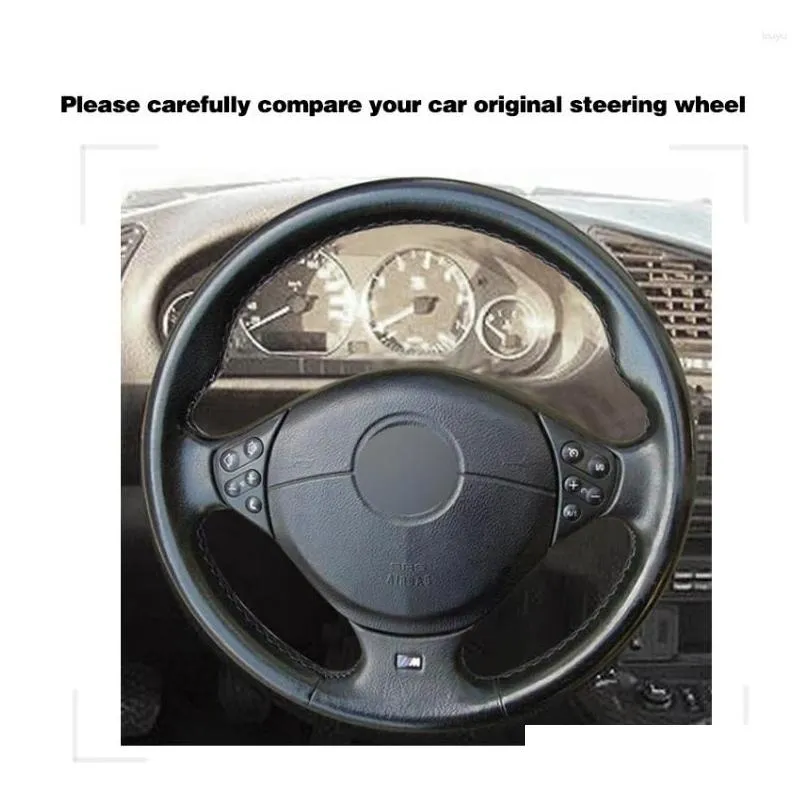 steering wheel covers black faux suede no-slip car cover for m sport 3 series m3 e36/5 e36 z3 e36/7 e36/8 m5 e39 e38 e31 1995-2002