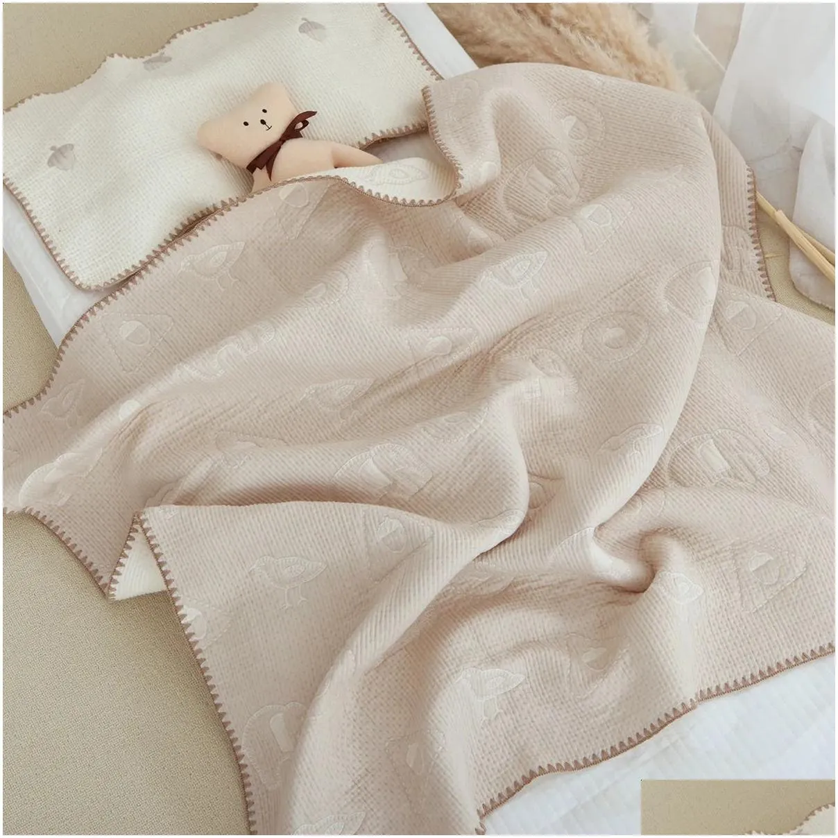 family kindergarten cotton sheets children`s bedding autumnwinter multifunctional blanket soft and skin friendly 240127