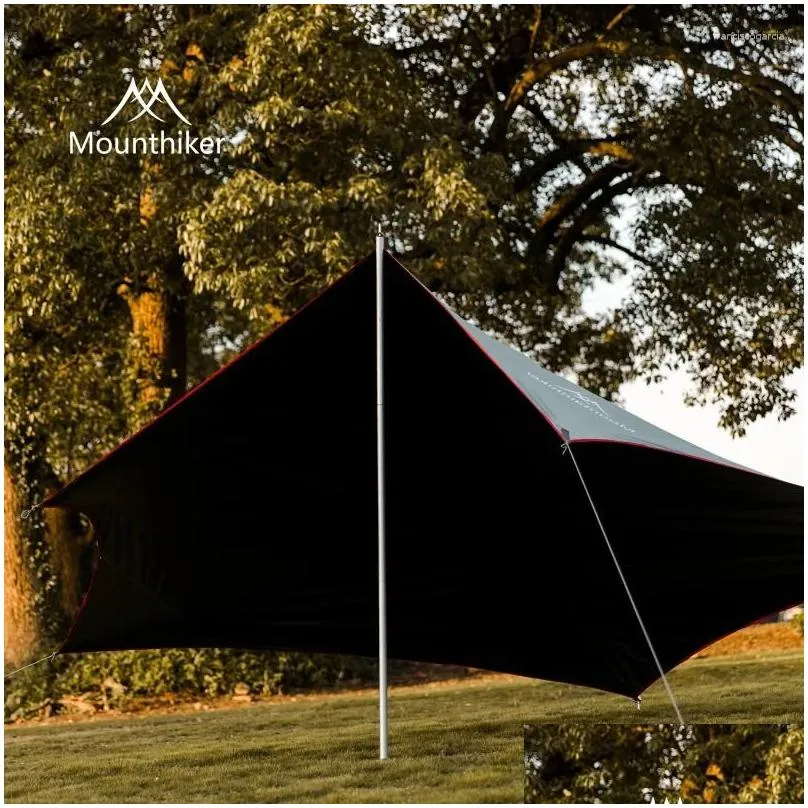 tents and shelters mountainhiker outdoor camping paddy black rubber canopy sunshade portable folding