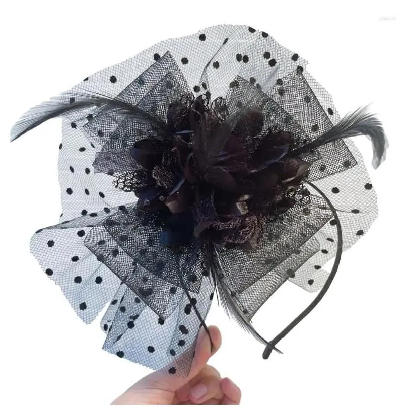 hair clips vintage headband pillbox hat tea fascinators exquisite rose for stage