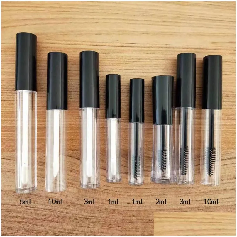 wholesale 5ml 10ml refillable mascara empty tube packing bottles eyelash growth liquid bottle makeup sub tubes lip gloss